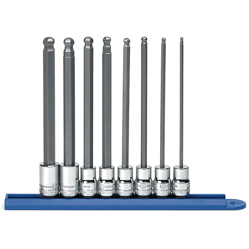 Long Ball End Metric Socket Set, Hex, 3/8" Drive, 8 Pcs - Gearwrench 80573