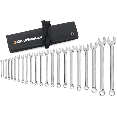 12-Point Long Pattern Wrench Set, Combination, 22 Pieces, Metric - Gearwrench 81916
