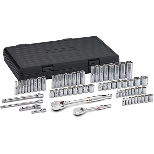 6- & 12-Point SAE/Metric Mechanics Tool Set, 68 Pcs, Deep - Gearwrench 83000