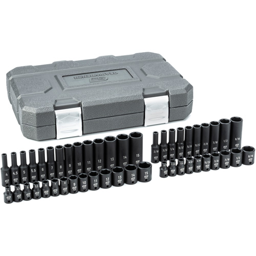 6-Point SAE/Metric Socket Set, 48 Pcs, Impact, 1/4" Drive Size, Deep - Gearwrench 84902