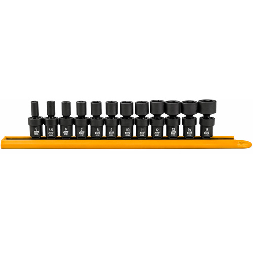 12-Piece 1/4" Drive 6 Point Universal impact Metric Flex Socket Set - Gearwrench 84905
