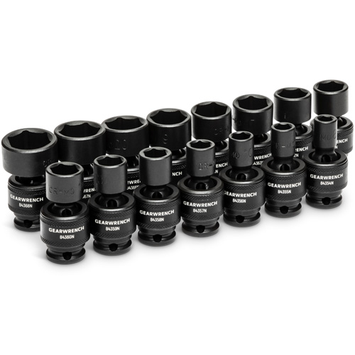 15-Piece 3/8" Drive 6 Point Universal Impact Metric Flex Socket Set - Gearwrench 84918N