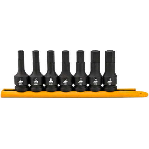 Impact Metric Bit Socket Set, Hex, 1/2" Drive, 7 Pcs - Gearwrench 84940