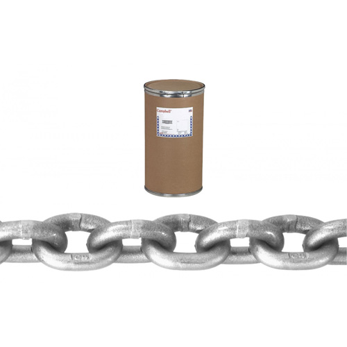 Chaîne haute r&eacute;sistance, Acier au carbone, 3/8" x 400' (121,9 m) l, Calibre 43, Charge d'utilisation 5400 lb (2,7 tonnes) - Campbell T0180612