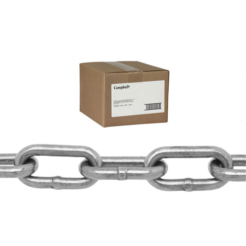 Campbell&reg; Studio Chain, Low Carbon Steel, 6/0 x 100' (30.4 m) L, 2000 lbs. (1 tons) Load Capacity - Campbell T0336015