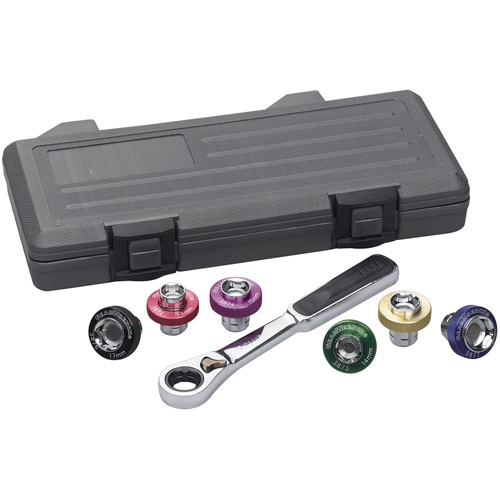 Jeu de douilles m&eacute;triques magn&eacute;tiques &agrave; 6 pans pour bouchon de vidange d'huile, 7 Morceaux, Prise de 3/8" - Gearwrench 3870D