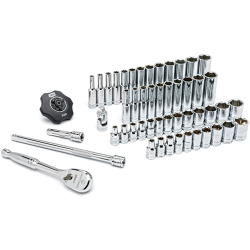 6 Point 120XP SAE/Metric Mechanics Tool Set, 51 Pcs, 1/4" Drive Size, Deep - Gearwrench 80300P