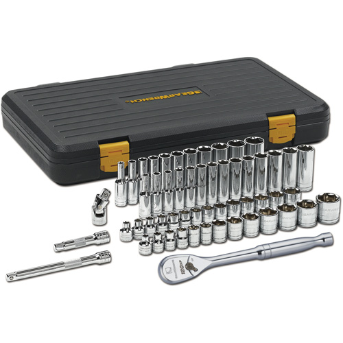 6 Point 120XP SAE/Metric Mechanics Tool Set, 56 Pcs, 3/8" Drive Size, Deep - Gearwrench 80550P