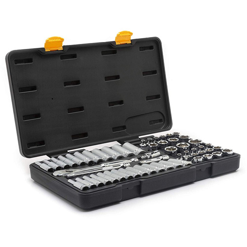 6 Point 120XP SAE/Metric Mechanics Tool Set, 56 Pcs, 3/8" Drive Size, Deep - Gearwrench 80550P