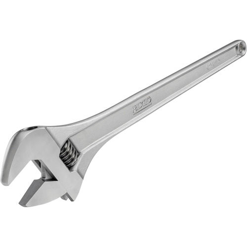 Adjustable Wrench, 6" L, 3/4" Max Width, Chrome - Ridgid 86902