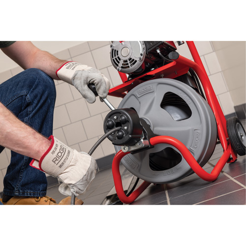K-400 Autofeed Drum Machine with C-45IW cable, Electric, 1/2" x 75' and 3/8" x 100' - Ridgid 27013