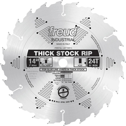 Lames de scie industrielle  - refente, 14", 24 dents, Pour Bois - Freud LM71M014