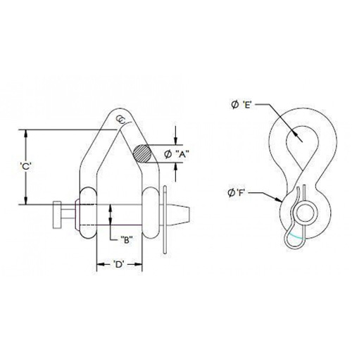 Campbell&reg; Short Body Twisted Clevis - Campbell T3899919