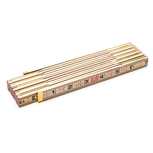 R&egrave;gle pliante, 6' lo, Bois, Graduations de 1/16" - Lufkin By Crescent X46SLN