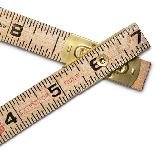 R&egrave;gle pliante, 6' lo, Bois, Graduations de 1/16" - Lufkin By Crescent X46SLN