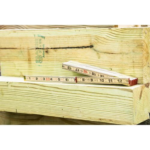 R&egrave;gle pliante, 6' lo, Bois, Graduations de 1/16" - Lufkin By Crescent X46SLN
