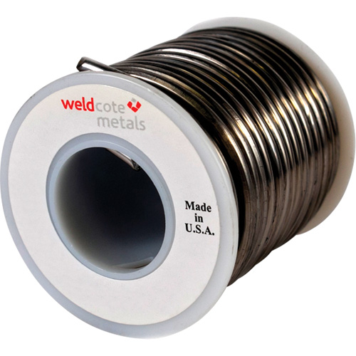 Common Solder, Lead-Free, 95% Tin 5% Antimony, Solid Core, 0.09375" Dia. - Weldcote Metals 955332X1SP