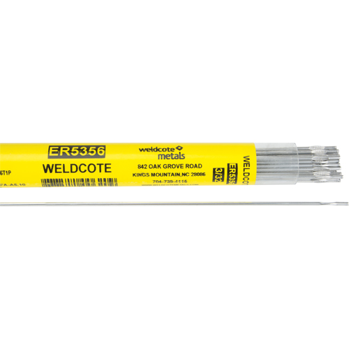 36" Cut Length TIG Rods, 3/32", Aluminum - Weldcote Metals 5356332X36T1P
