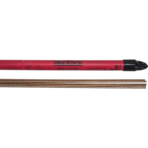 Baguettes pour soudage TIG en longueurs de 36", 1/8", Bronze silicon&eacute; - Weldcote Metals SIB18X36T1P
