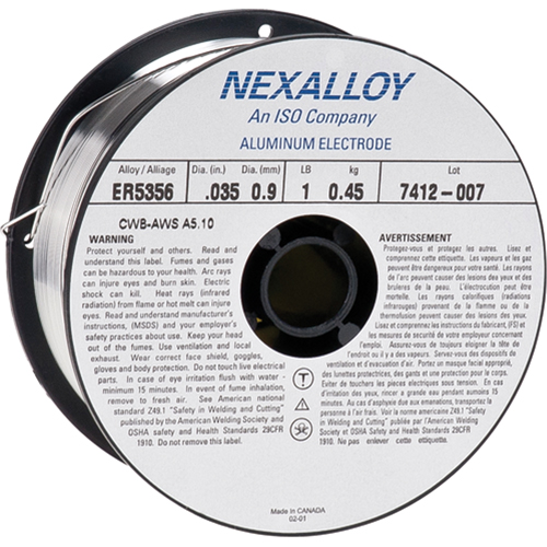 Fils &agrave; souder en aluminium 5356 - Nexal 53563645SP