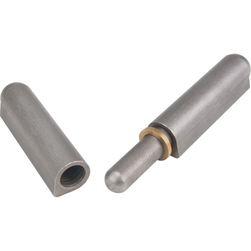 Weld-On Hinge, 0.906" Dia. x 7.874" L, Mild Steel w/Fixed Steel Pin - Aurora Tools 