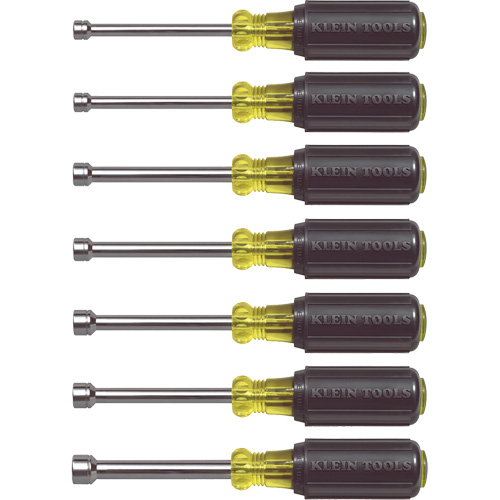 Jeu tourne-&eacute;crous &agrave; mandrin de 3", 7 mcx, Non magn&eacute;tique, M&eacute;trique - Klein Tools 65160