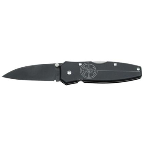 Lockback Knife, Stainless Steel, Aluminum Handle - Klein Tools 44000-BLK