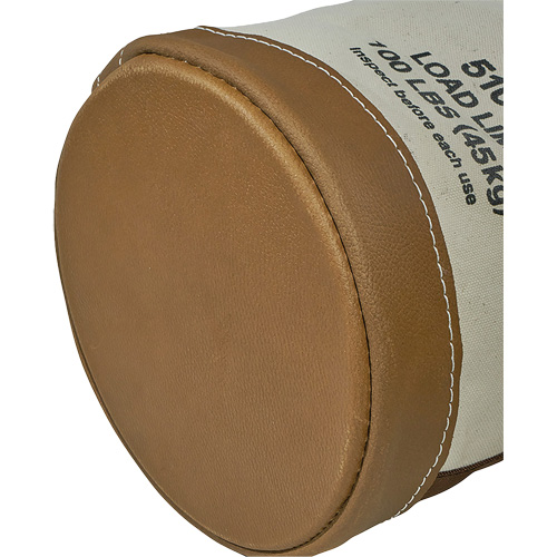 Leather-Bottom Bucket, 17" H, Canvas, White - Klein Tools 5104S
