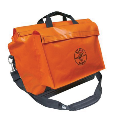 Vinyl Equipment Bag, Vinyl, 2 Pockets, Orange - Klein Tools 5181ORA