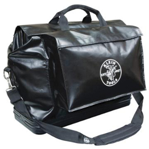 Equipment Bag, Vinyl, 2 Pockets, Black - Klein Tools 5182BLA