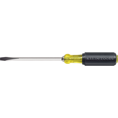 Heavy-Duty Slot Keystone Screwdriver, 5/16", 10-15/16" L, Cushion Grip Handle - Klein Tools 600-6