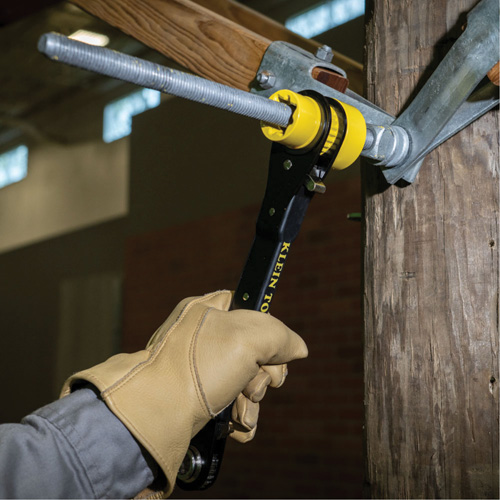 Cl&eacute; &agrave; cliquet de monteur de lignes robuste - Klein Tools KT155HD