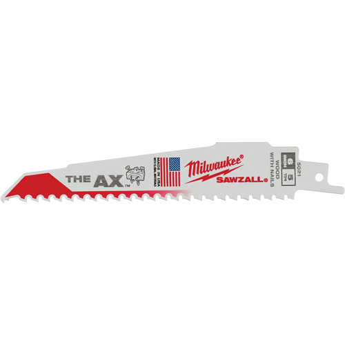 High Performance Super Sawzall&reg; Blades, Bi-Metal, 5 TPI, 6" L x 1" W - Milwaukee 48-00-5021