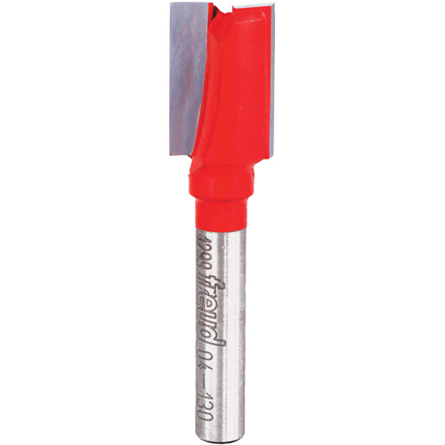 Router Bit - Double Flute Straight Bit, 1/2" Dia., 1" H, 2-1/4" L, 1/4" Shank - Freud 04-130