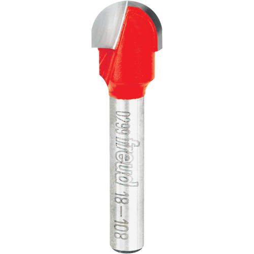 Fraise &agrave; bout sph&eacute;rique, 1/2" dia., 1/4" tige - Freud 18-108