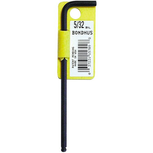 Balldrive Hex Key, Hex End, 4.1" L, L Shape - Bondhus 15709-BON