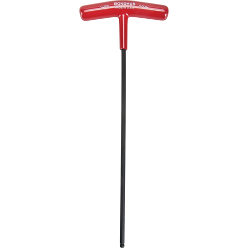 Individual Hex Keys - Metric, Ball End, 4 mm x 8.7" L, T Handle - Bondhus 13160-BON