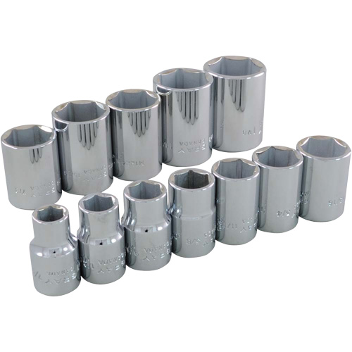 Jeu de douilles SAE, 12 Mcx, Prise de 1/2" - Gray Tools 35012