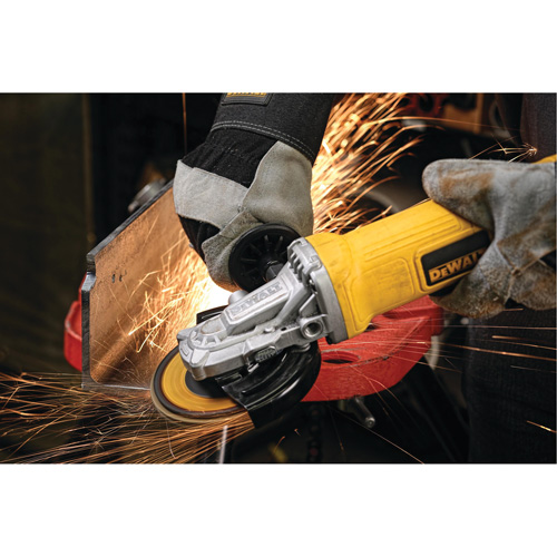 Paddle Switch Small Angle Grinder, 4-1/2", 120 V, 9 A, 12000 RPM - DEWALT DWE4120