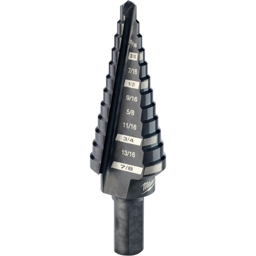 Foret &eacute;tag&eacute; no 4, 3/16" - 7/8", Incr&eacute;ments de 1/16", Acier rapide - Milwaukee 48-89-9204