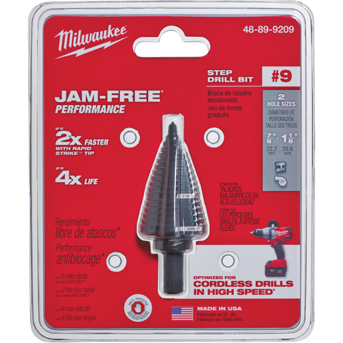 Foret &eacute;tag&eacute; no 9, 7/8" - 1-1/8", Acier rapide - Milwaukee 48-89-9209