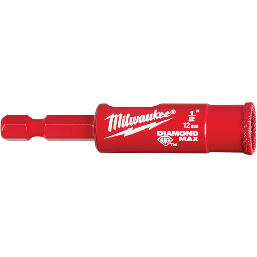Diamond Plus Hole Saw, 1/2", 1-2/5" Depth of Cut, Diamond - Milwaukee 49-56-0511CAN