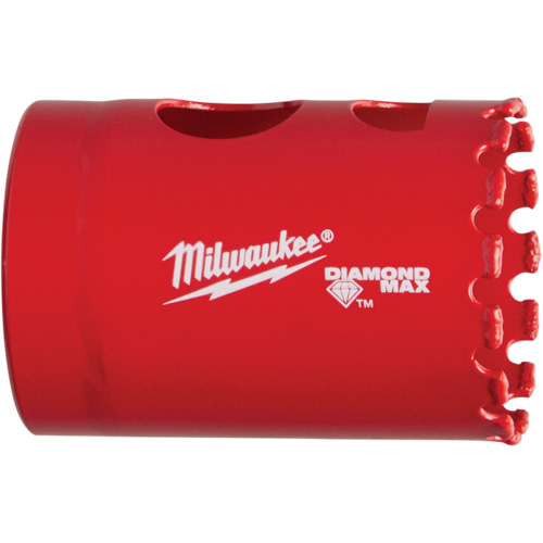 Diamond Plus Hole Saw, 1-1/4", 1-2/5" Depth of Cut, Diamond - Milwaukee 49-56-5620CAN