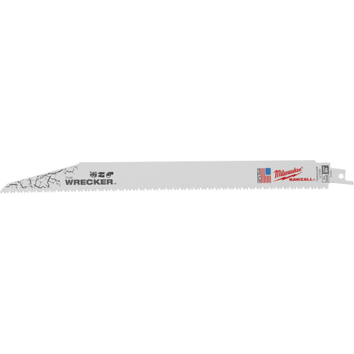 The Wrecker Multi-Material Sawzall&reg; Blade, Bi-Metal, 7-11 TPI, 12" L x 1" W - Milwaukee 48-01-2711