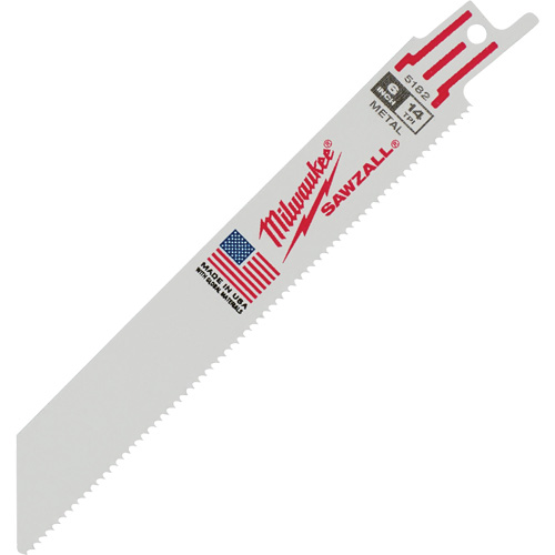 Lame Sawzall, Bim&eacute;tal, 14 Dents par pouce, 6" lo x 3/4" la - Milwaukee 48-01-2182