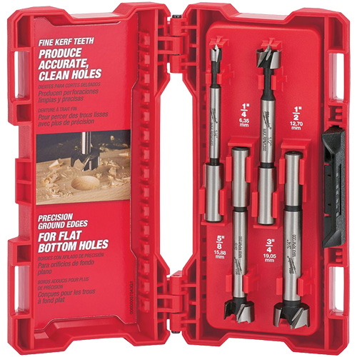 Forstner Wood Bit Set, 4 Pieces, Steel - Milwaukee 48-14-0004