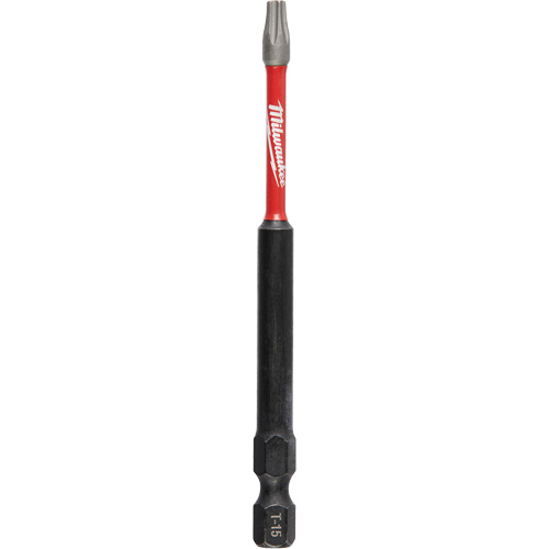 Shockwave Impact Power Bit, Torx, T-15 Tip, 1/4" Drive Size, 3-1/2" Length - Milwaukee 48-32-4594