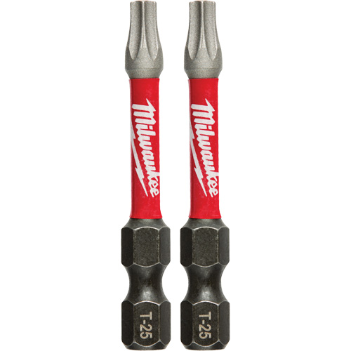 Tr&eacute;pans &agrave; choc Shockwave, Torx, Embout T-25, Prise 1/4", Longueur 2" - Milwaukee 48-32-4985CAN