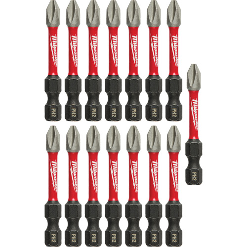 Forets &agrave; chocs Shockwave, Phillips, Embout #2, Prise 1/4", Longueur 2" - Milwaukee 48-32-5004CAN