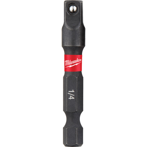 Shockwave Impact Driver Socket Adapters, 1/4" Drive Size, 1/4" Male Size, Ball, 1-7/8" L - Milwaukee 48-32-5730